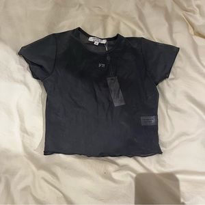 Frankie’s Bikinis Sheer Lauryn Top NWT